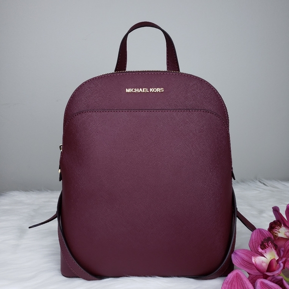 🌺NWT Michael Kors LG Emmy dome backpack merlot MK - Picture 2 of 8